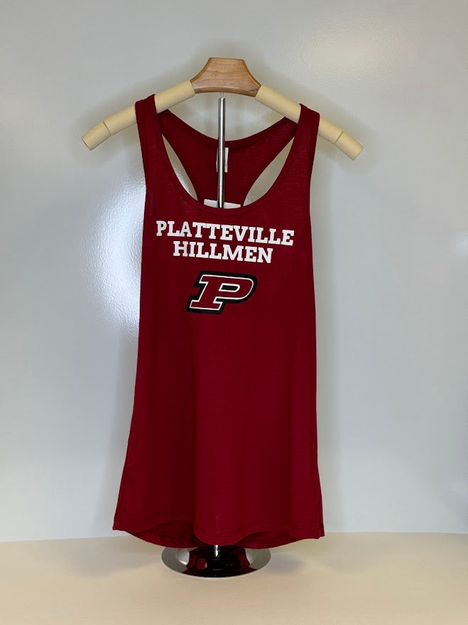 Platteville Hillmen Red Women's Tank Top