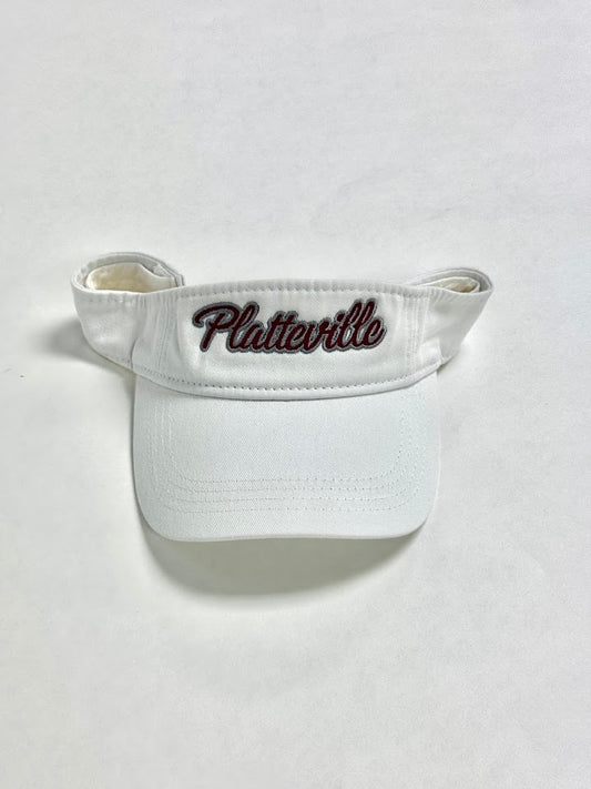 Platteville White Visor